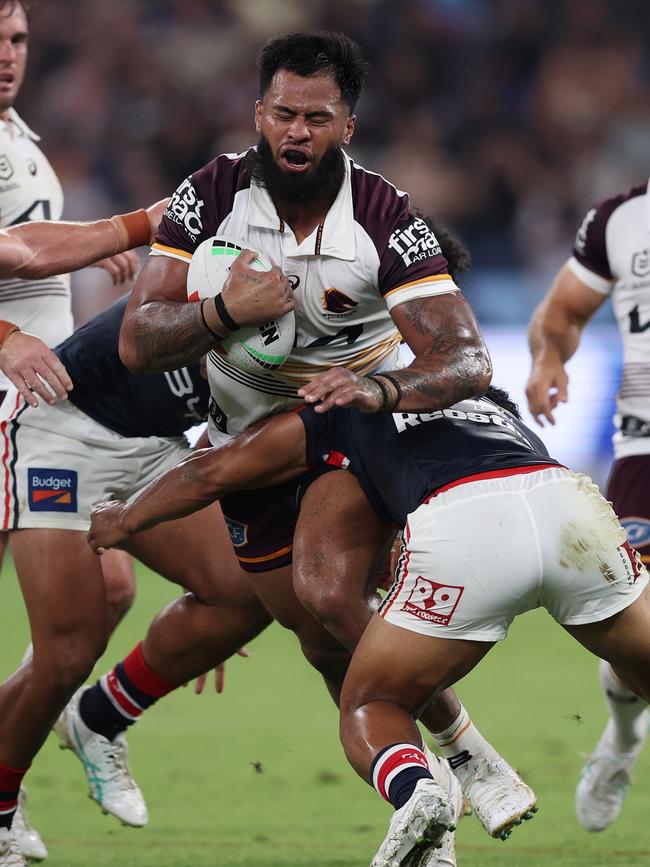 Payne Haas was at his devastating best against the Roosters. Picture: Matt King/Getty Images