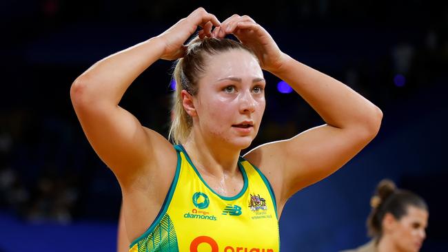 Georgie Horjus reacts to the shocking loss. Photo by James Worsfold/Getty Images