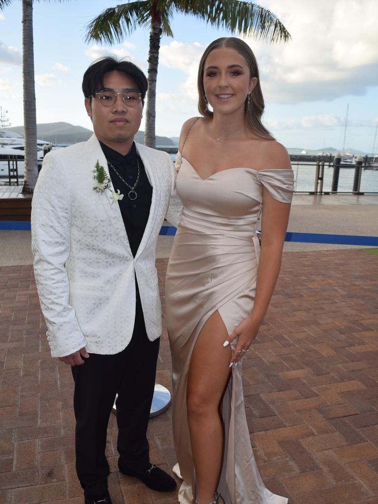 Ben Li and Marlee Harrison at the 2020 St Catherine's Catholic College formal. Photo: Elyse Wurm