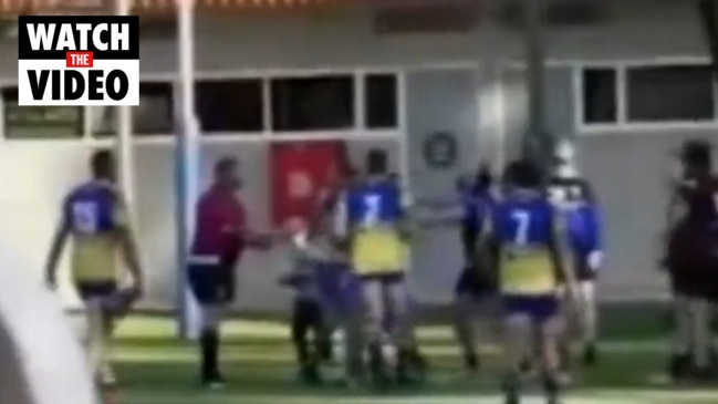 Rugby league match turns ugly (9News)