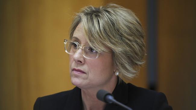 Shadow Home Affairs Minister Kristina Keneally speaks during a hearing of parliamentary intelligence and security committee at Parliament House in Canberra, Wednesday, August 14, 2019. (AAP Image/Lukas Coch) NO ARCHIVING