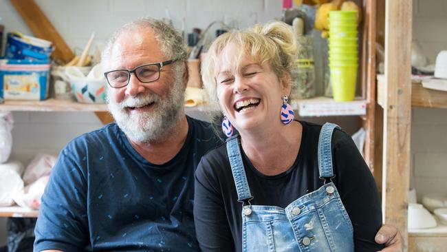 Ally and Barney Weinrauch of Redraku pottery. Photo: Dominika Lis