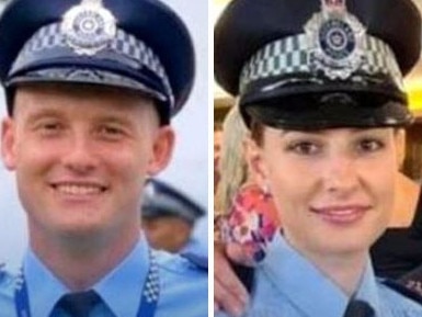 Constable Rachel McCrow, 26, and Constable Matthew Arnold, 29, were gunned down at the property in the western Darling Downs, about three hours west of Brisbane.