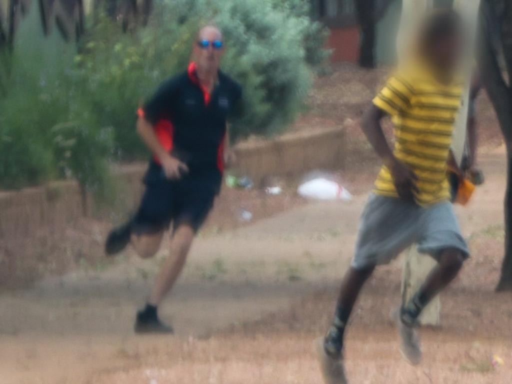 An enraged motorist was seen chasing one of the boys. Picture: JPL/Media Mode/news.com.au