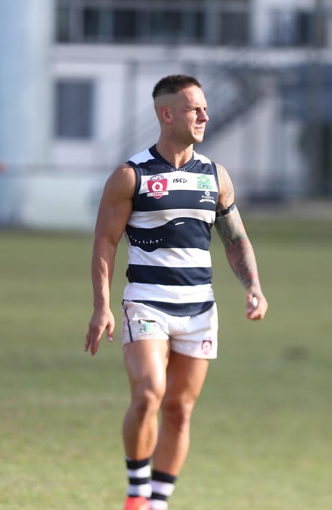 Liam Brandt of the Port Douglas Crocs at Griffiths Park. Picture: Harry Murtough