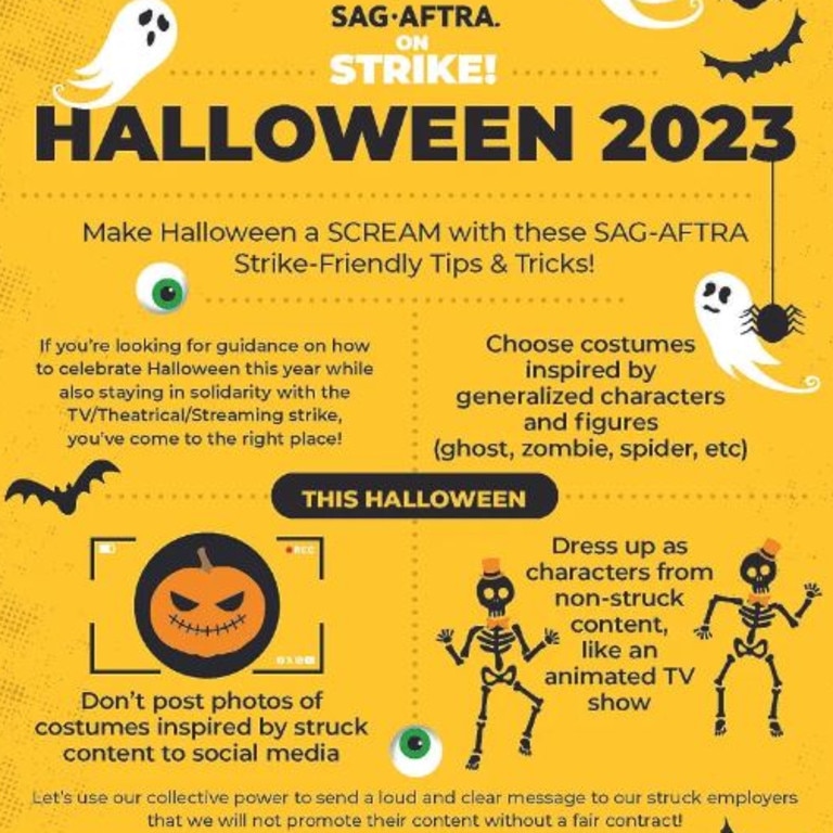 SAG-AFTRA shared this since-deleted flyer on its website.