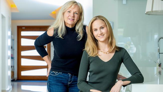 Katy O'Connell with her daughter Phoebe, who survived meningococcal. Picture: Richard Walker