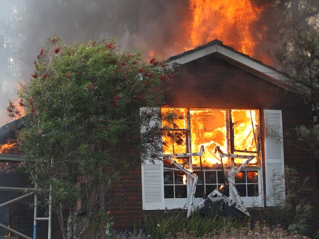 This home on Paulwood Avenue in Winmalee was completely destroyed in the fire.