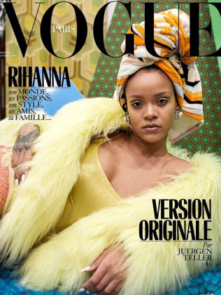 Rihanna Covers British Vogue With Super Thin Eyebrows