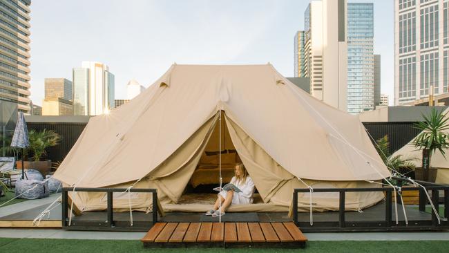 Want to go glamping on the roof of a Melbourne shopping centre?