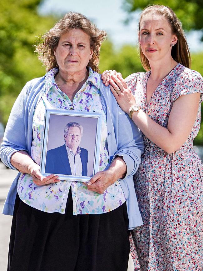 Wendy Curtis with a photo of her husband Brenton, and daughter Kimberly Gilmour. Picture: Mike Burton