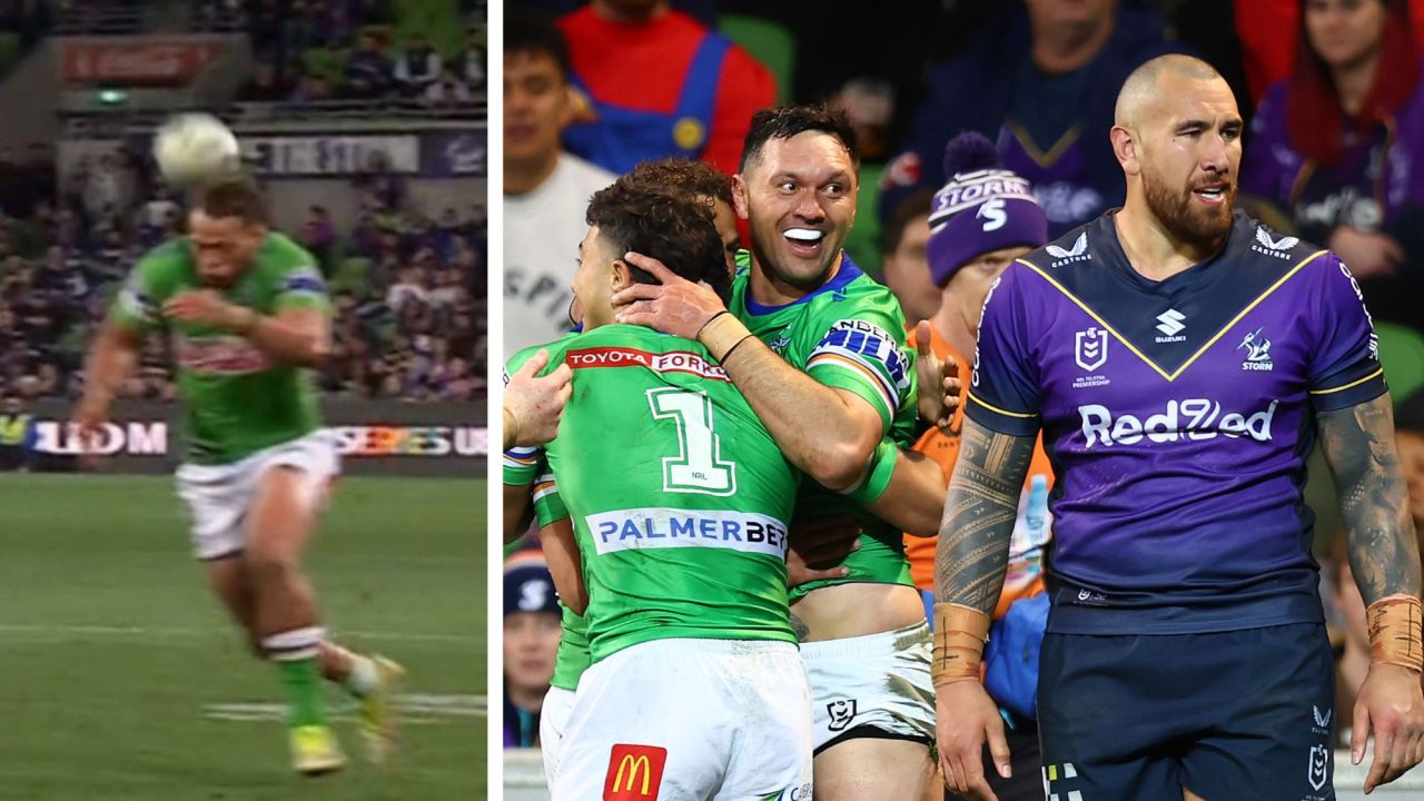 NRL elimination final live Canberra Raiders defeat Melbourne Storm, eight year first, falcon try, reaction news.au — Australias leading news site