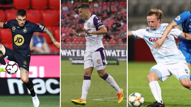 (l-r) Western Sydney Wanderers fullback, Perth Glory attacker and Sydney FC fullback Rhyan Grant were the only A-League players in Graham Arnold's Asian Cup squad. Pictures: Getty Images