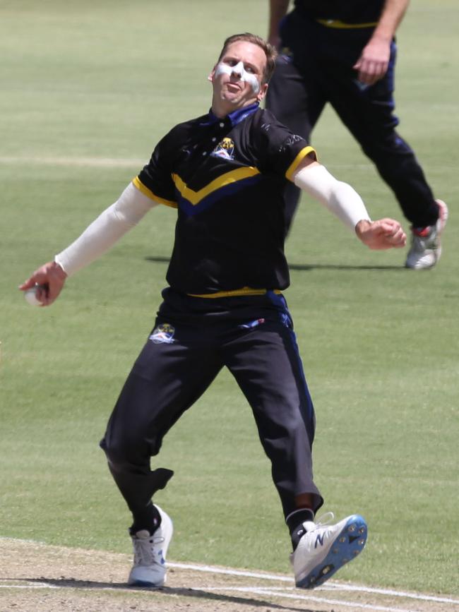 VSDCA: St Bernard's bowler Luke Davis. Picture: Stuart Milligan