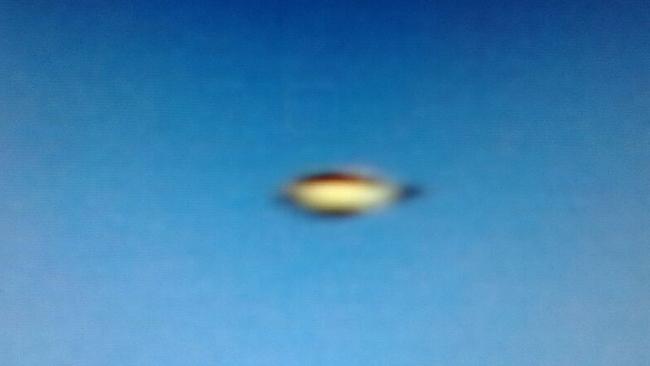 A UFO photographed by Alan Ferguson over Acacia Hills. Picture: Alan Ferguson