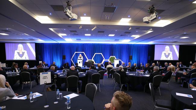 Industry, Science and Technology Minister Karen Andrews speaks at the Reimagine Gold Coast forum. Picture: Glenn Hampson