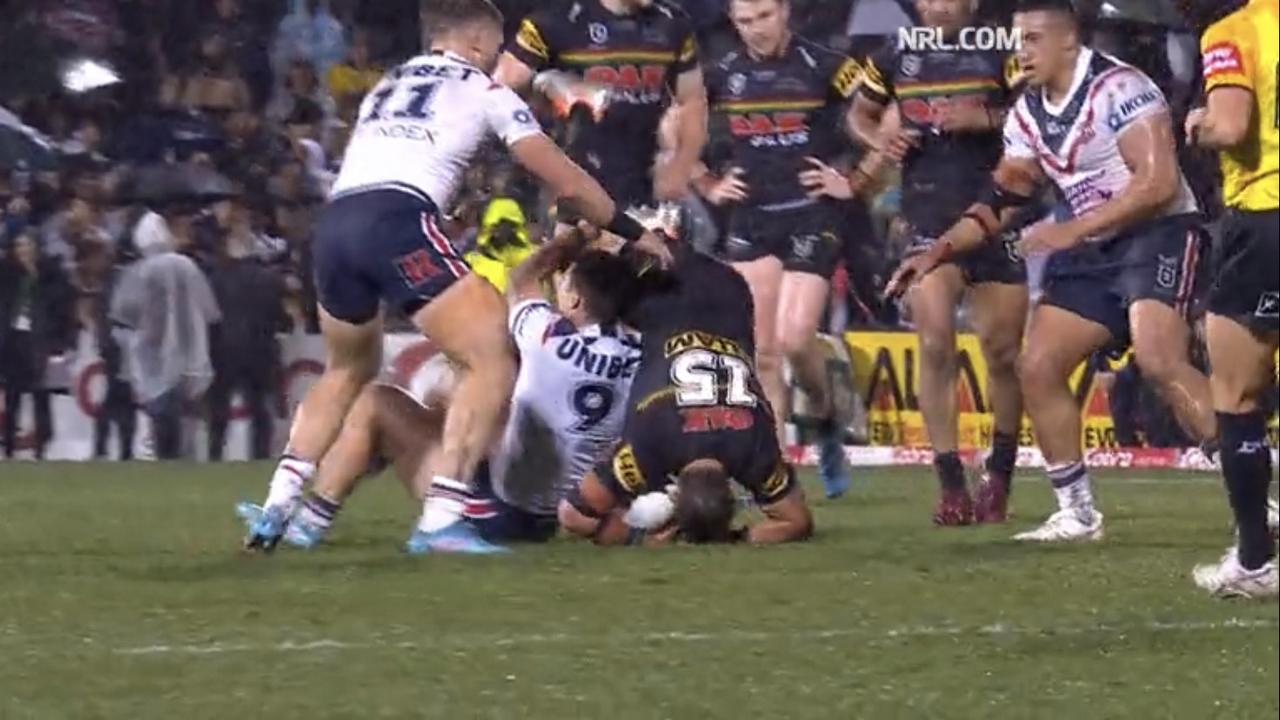 Sam Verrills was somehow penalised for this incident.