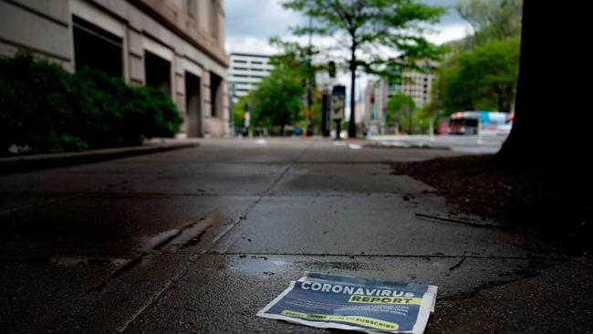 Streets remained empty in Washington. Picture: Getty Images