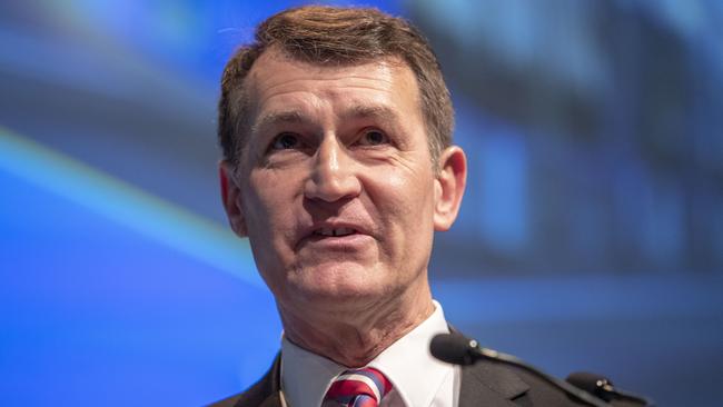 Brisbane Lord Mayor Graham Quirk decided against tucking into lunch at the State of the City function for fear of being accused of breaking the law. Picture: Glenn Hunt/AAP