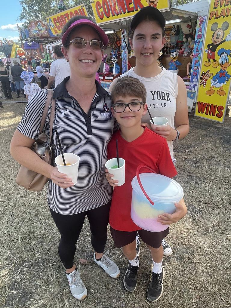 Cameron, Sarah and Christine Sorbello enjoyed the 2023 Bundaberg Show.