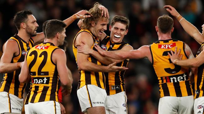 Hawthorn will take a cautious approach with the ruckman . (Photo by Dylan Burns/AFL Photos via Getty Images)