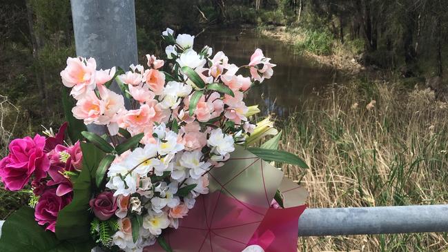 Tributes at the scene where Danielle Easey was found wrapped in plastic. Pictures by Peter Lorimer