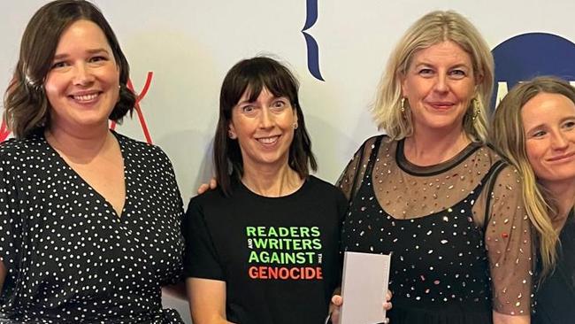 Aviva Tuffield with University of Queensland Press colleagues after receiving the Small Publisher of the Year award at the Australian Book Industry Awards.