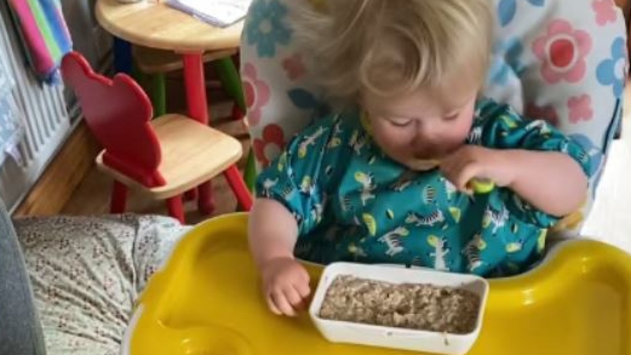 The meal prepared by Ben for his child. Picture: Ben Coomber