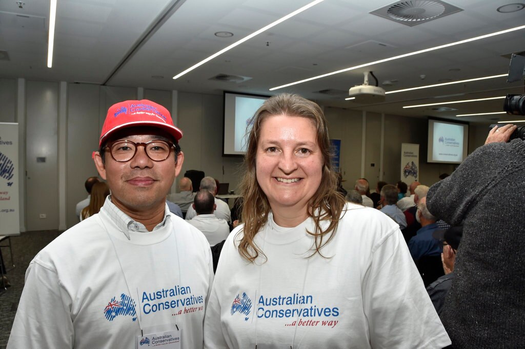Andrew Yong and Alex Todd at meeting with Australian Conservatives, Cory Bernardi in Toowoomba. July 2017. Picture: Bev Lacey