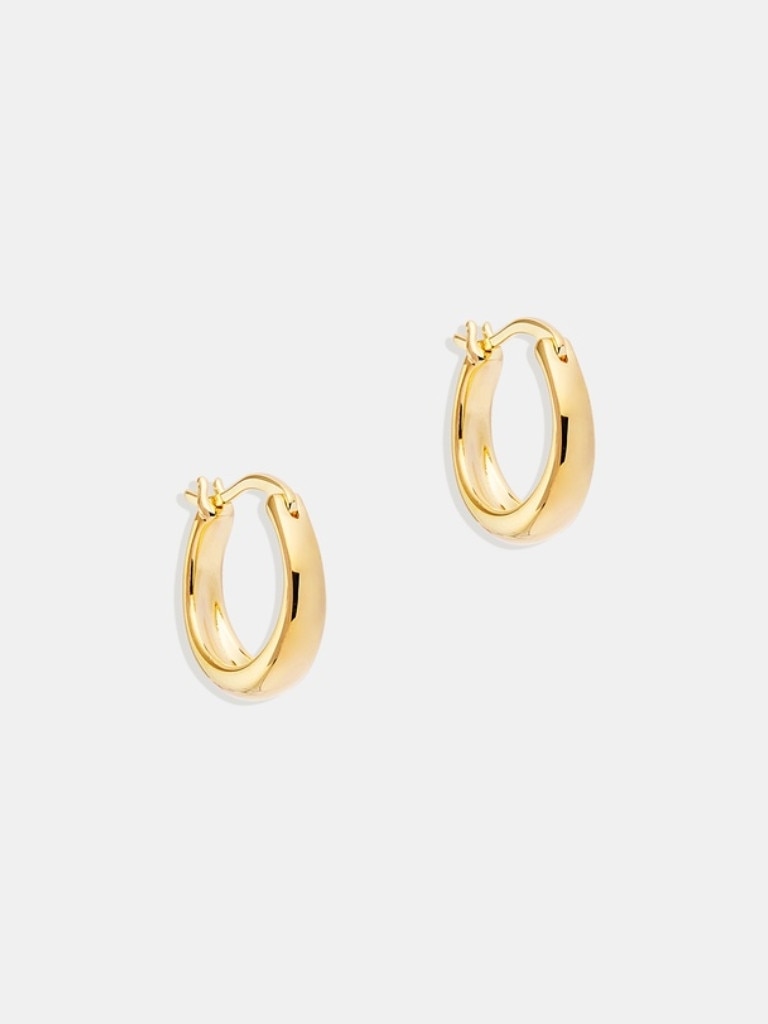 By Charlotte Gold Infinite Horizon Small Hoops. Picture: THE ICONIC.
