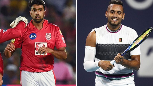 Ravi Ashwin and Nick Kyrgios have been involved in controversial incidents this week. Picture: AFP/Getty Images