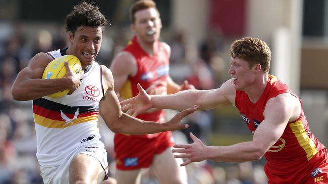 Davis in pre-season against the Gold Coast Suns. Picture: Sarah Reed