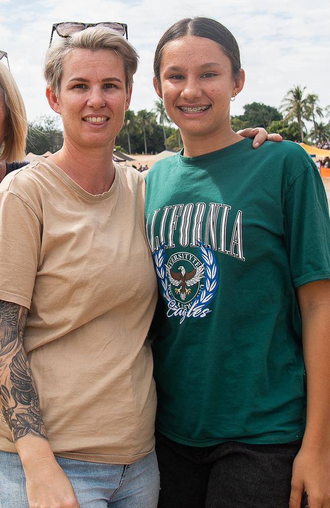 Niesha Casimiro (right) with her mother Shana Casimiro. Picture: Pema Tamang Pakhrin.