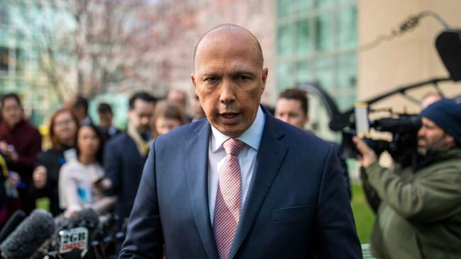 Australia's home affairs minister Peter Dutton is under mounting pressure to formally explain why he personally intervened to help au pairs from France and Italy after their tourist visas were cancelled. Picture: AFP