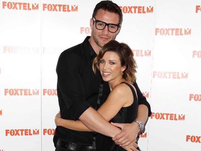 Dannii Minogue with her former partner of four years, Kris Smith. Picture: Brendon Thorne / Getty