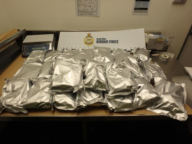 A 33-year-old man from NSW was charged over alleged seizure of 200kg of methamphetamine imported into Melbourne from Canada. Picture: Supplied