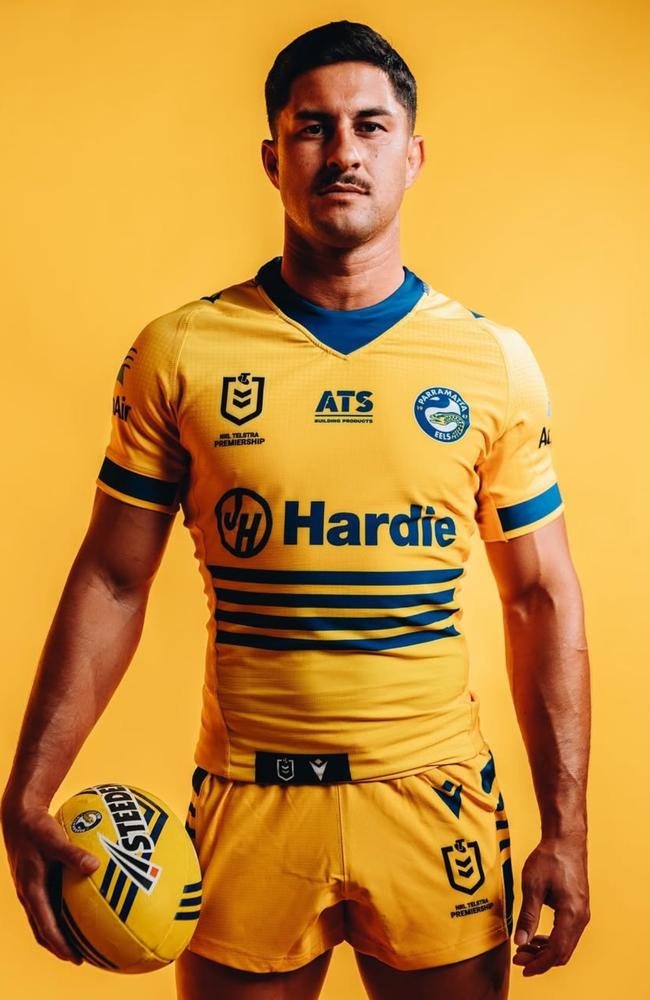 Parramatta Eels five-eighth Dylan Brown in Parra’s away kit. Picture: Parramatta Eels