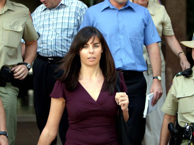 Joanne Lees leaves the Northern Territory Supreme Court in Darwin in 2005. Picture: AAP