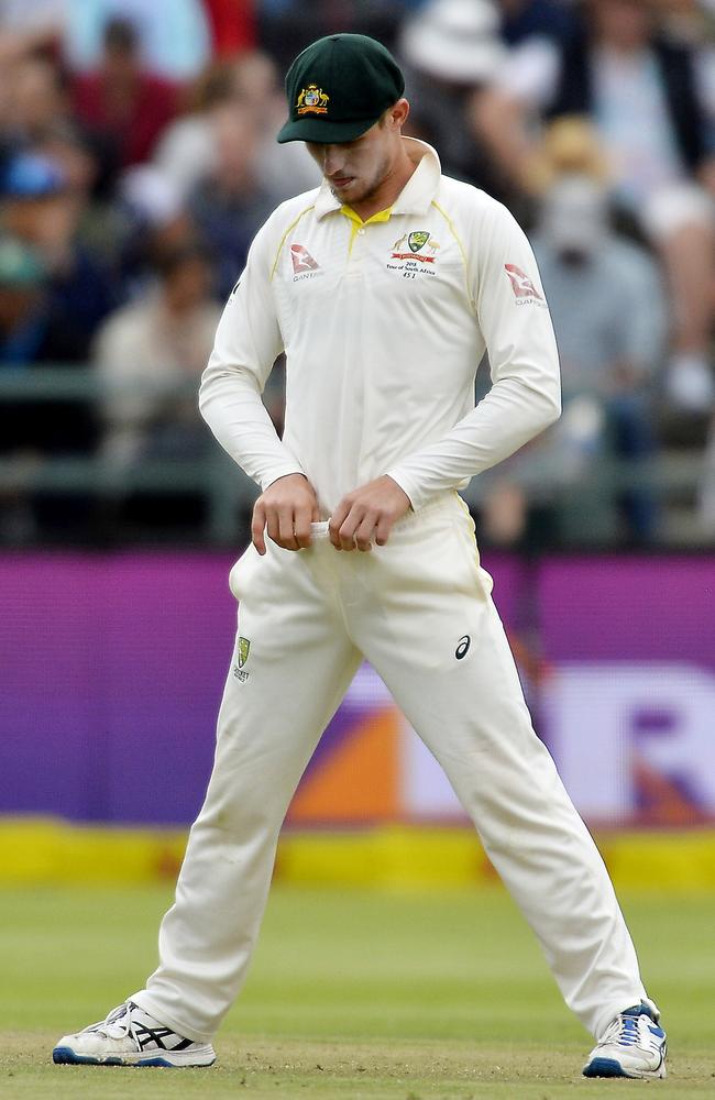 Cameron Bancroft caught ball tampering in South Africa. Picture: Ashley Vlotman/Gallo Images/Getty Images