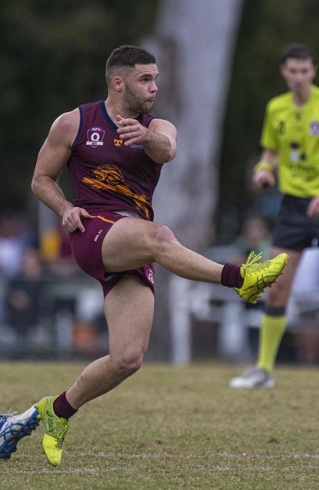 Tyler Cornish playing for Palm Beach Currumbin in the QAFL. Picture: Supplied.