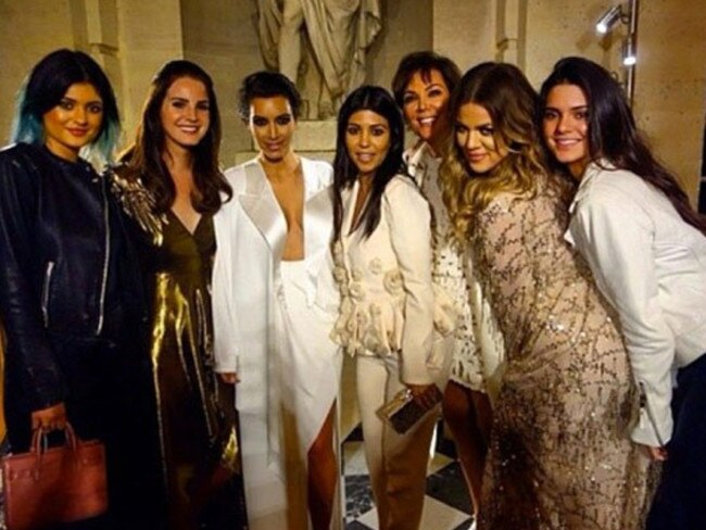 The Kardashian clan and Lana Del Rey, who performed.