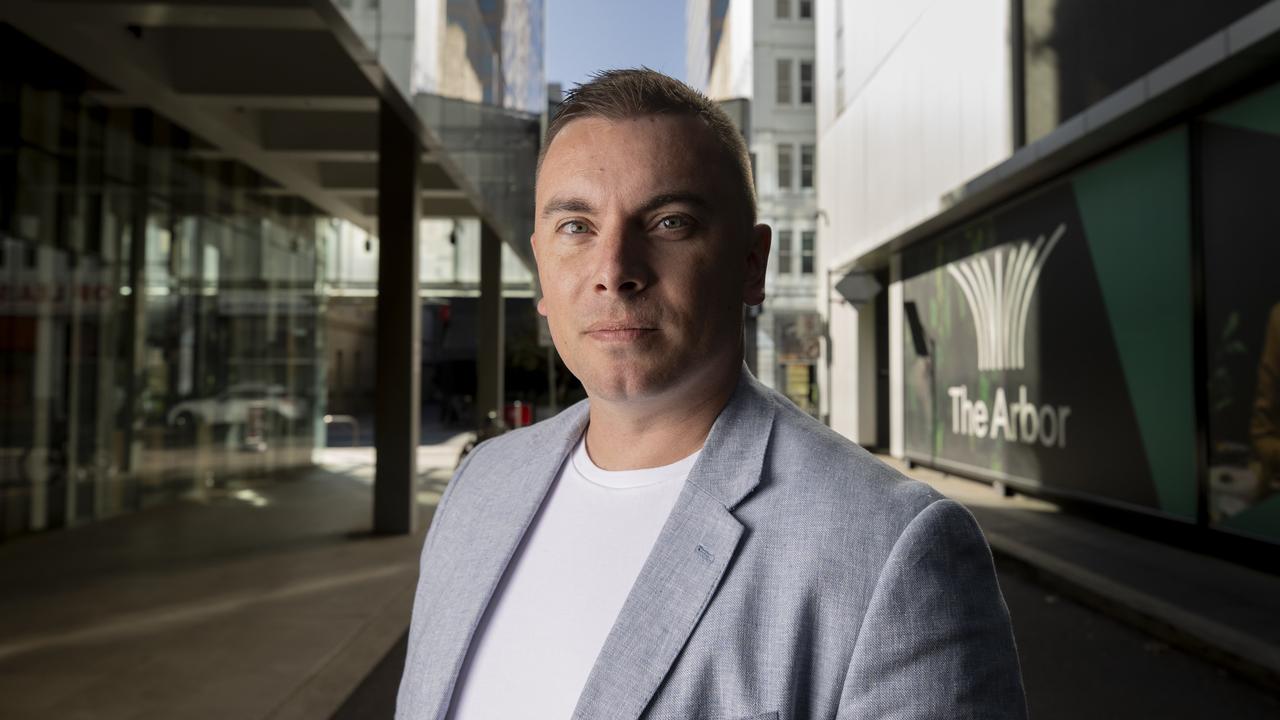 Bankrupt Vailo founder Aaron Hickmann in Adelaide. Picture: Brett Hartwig.