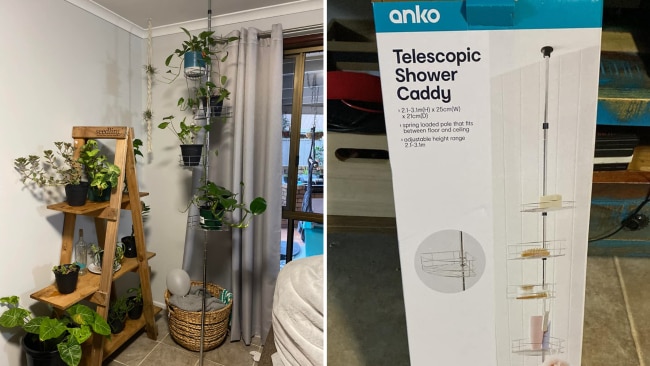 Herb Plant Stand from a Stand Up Shower Caddy