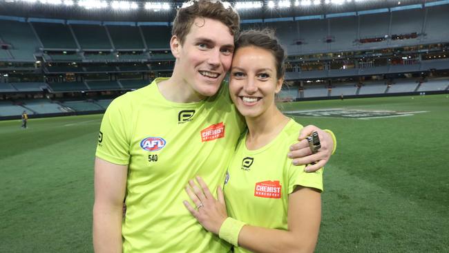 Eleni is expecting a baby with husband Dillon. Picture: AAP Image/David Crosling