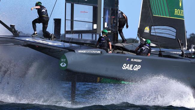 The crew of the Australia team competing I Sydney in February. Picture: David Gray/AFP.