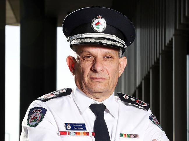 SUNDAY TELEGRAPH - Pictured is NSW Rural Fire Service Commissioner Rob Rogers, at RFS Headquarters at Sydney Olympic Park today. Picture: Tim Hunter.