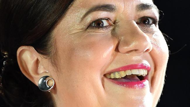 Queensland Premier Annastacia Palaszczuk looks on during the Opening Ceremony of the XXI Commonwealth Games in Carrara Stadium, on the Gold Coast, Australia, Wednesday, April 4, 2018. (AAP Image/Dean Lewins) NO ARCHIVING, EDITORIAL USE ONLY