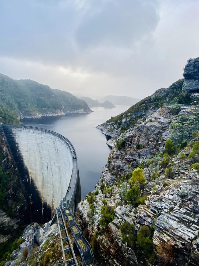 Gordon Dam at Strathgordon. Picture: Cas Garvey