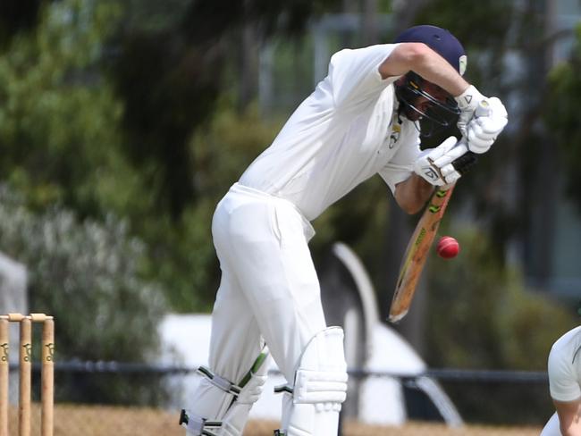 Brendan McGuinness tight in defence. Picture: James Ross/AAP