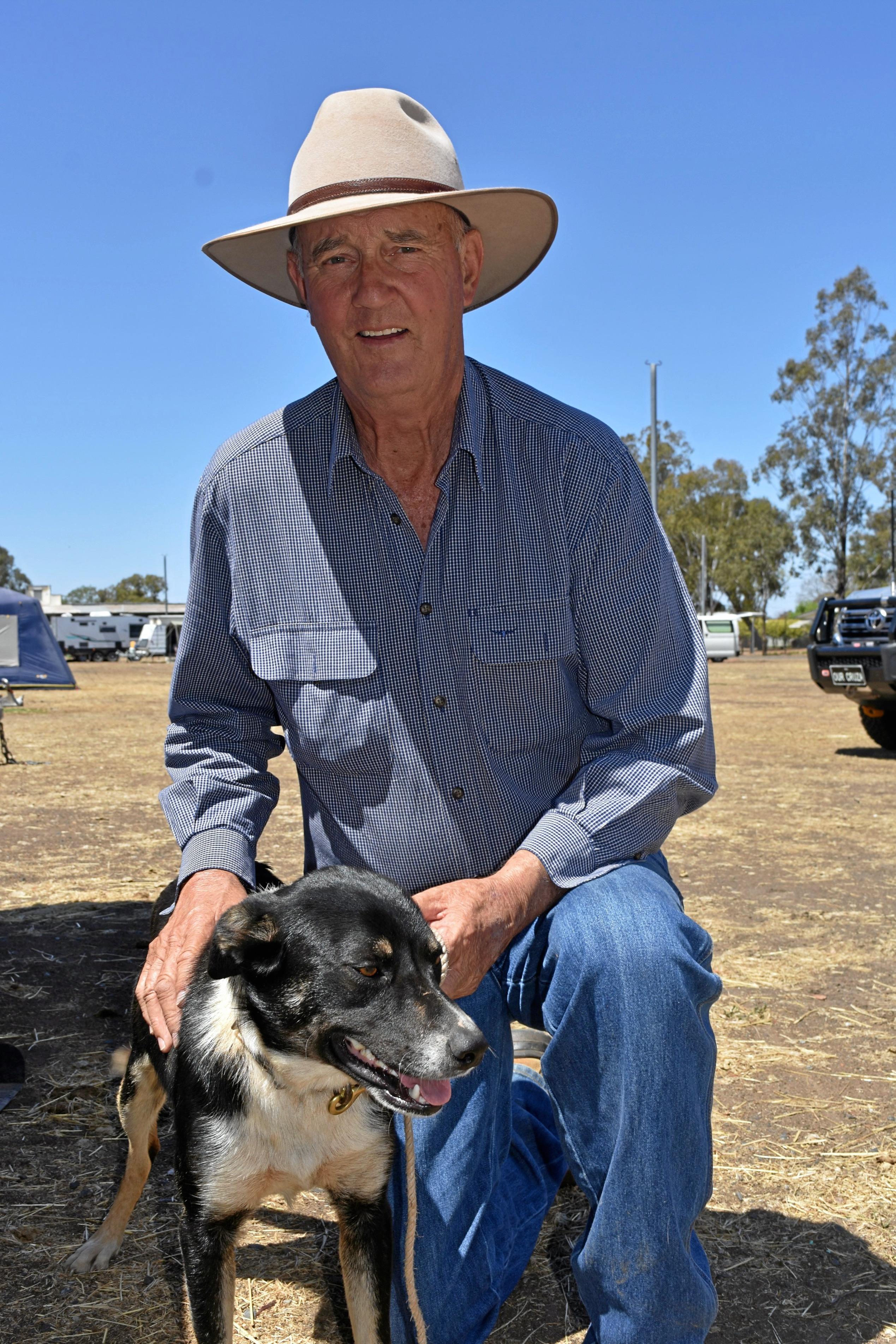 Roy Potticary from Oakey with Percival's Stick. Picture: Meg Gannon